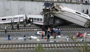 TRAIN DERAILES IN SANTIAGO DE COMPOSTELA