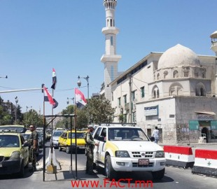 Mortar attack in Damascus