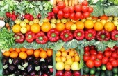 Colorful vegetables and fruits