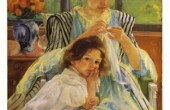 Young-Mother-Sewing-Print-C10096865