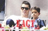 Cristiano Ronaldo and his son Mutua Madrid Open Tennis