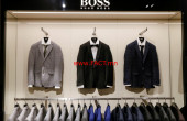 FILE PHOTO: Jackets are on display in the Hugo Boss section in the Central Universal Department Store in Kiev